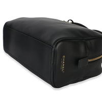 Chanel 26P Black Calfskin Large Bowling Bag Handbag box