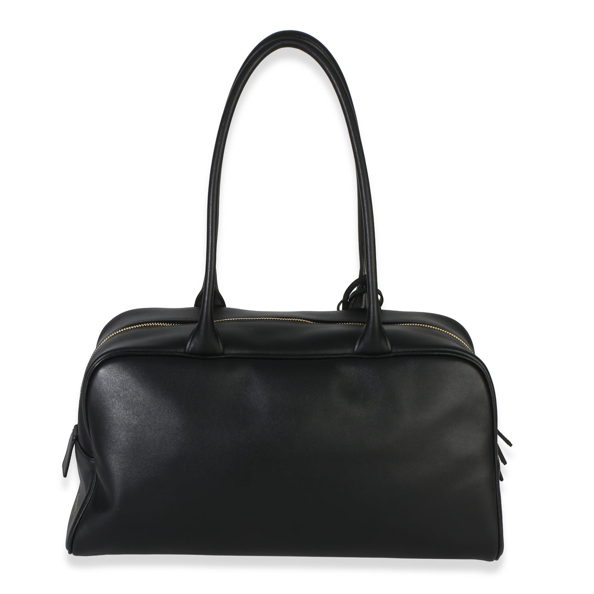 Chanel 26P Black Calfskin Large Bowling Bag Handbag bv
