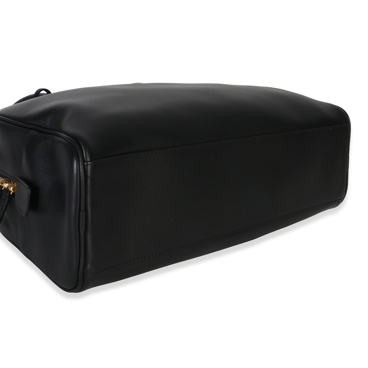Chanel 26P Black Calfskin Large Bowling Bag Handbag clasp
