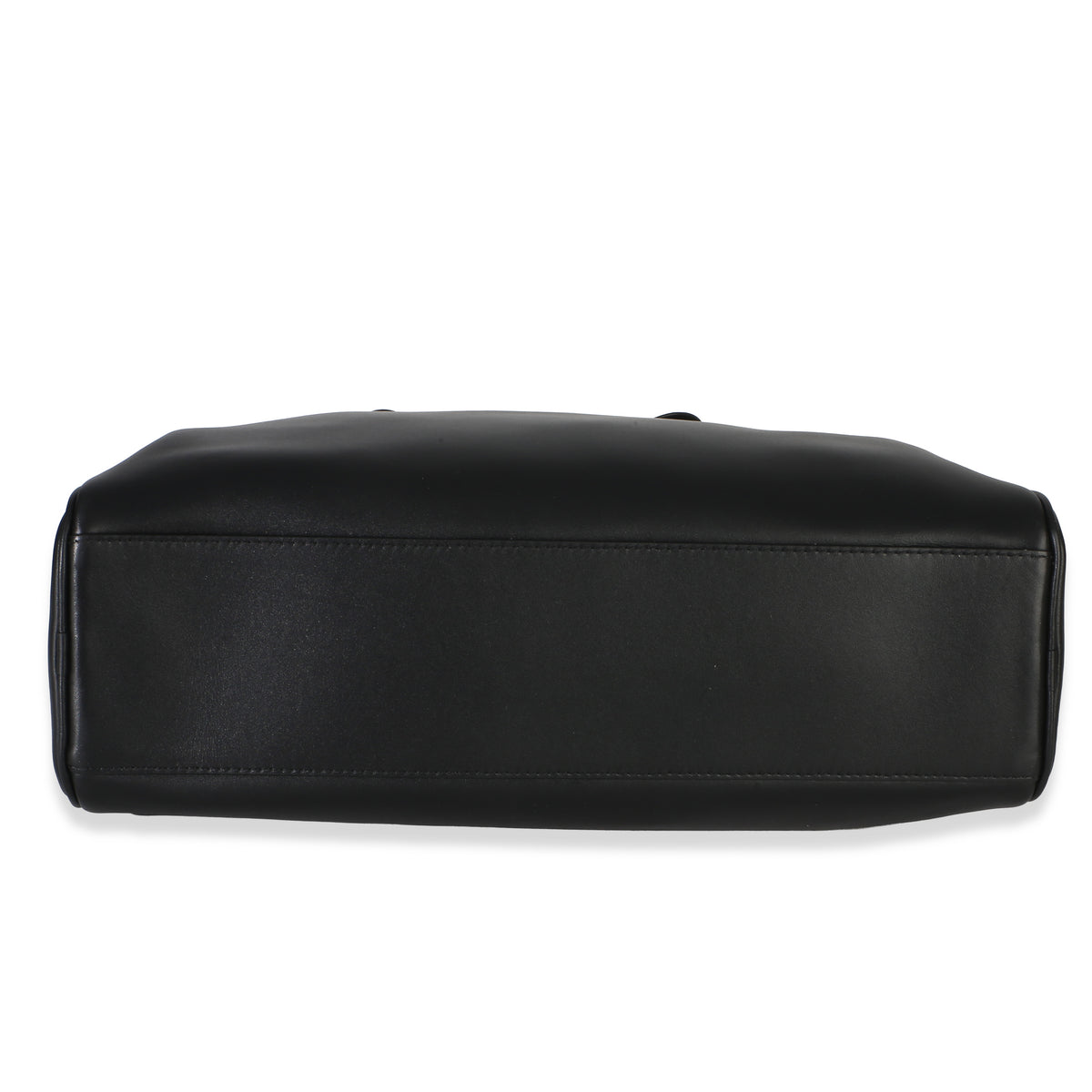 Chanel 26P Black Calfskin Large Bowling Bag Handbag stamp