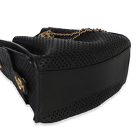 Chanel Black Perforated Calfskin Small  25 Hobo Handbag av