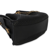 Chanel Black Perforated Calfskin Small  25 Hobo Handbag clasp