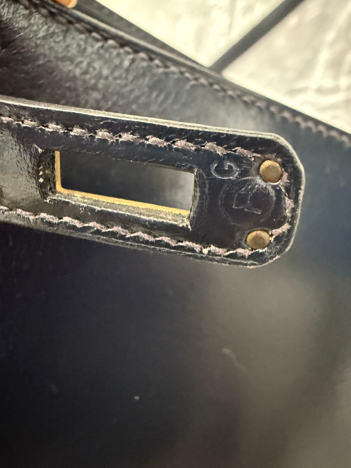 Hermès Bleu Marine Box Kelly Sport 20 PM Handbag ad4
