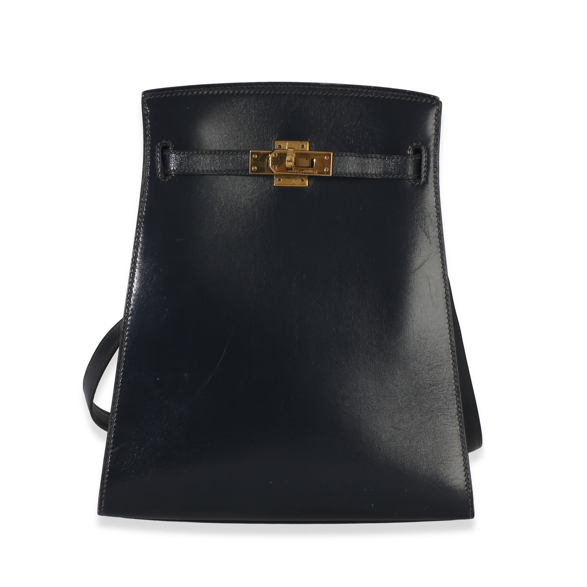 Hermès Bleu Marine Box Kelly Sport 20 PM Handbag fv