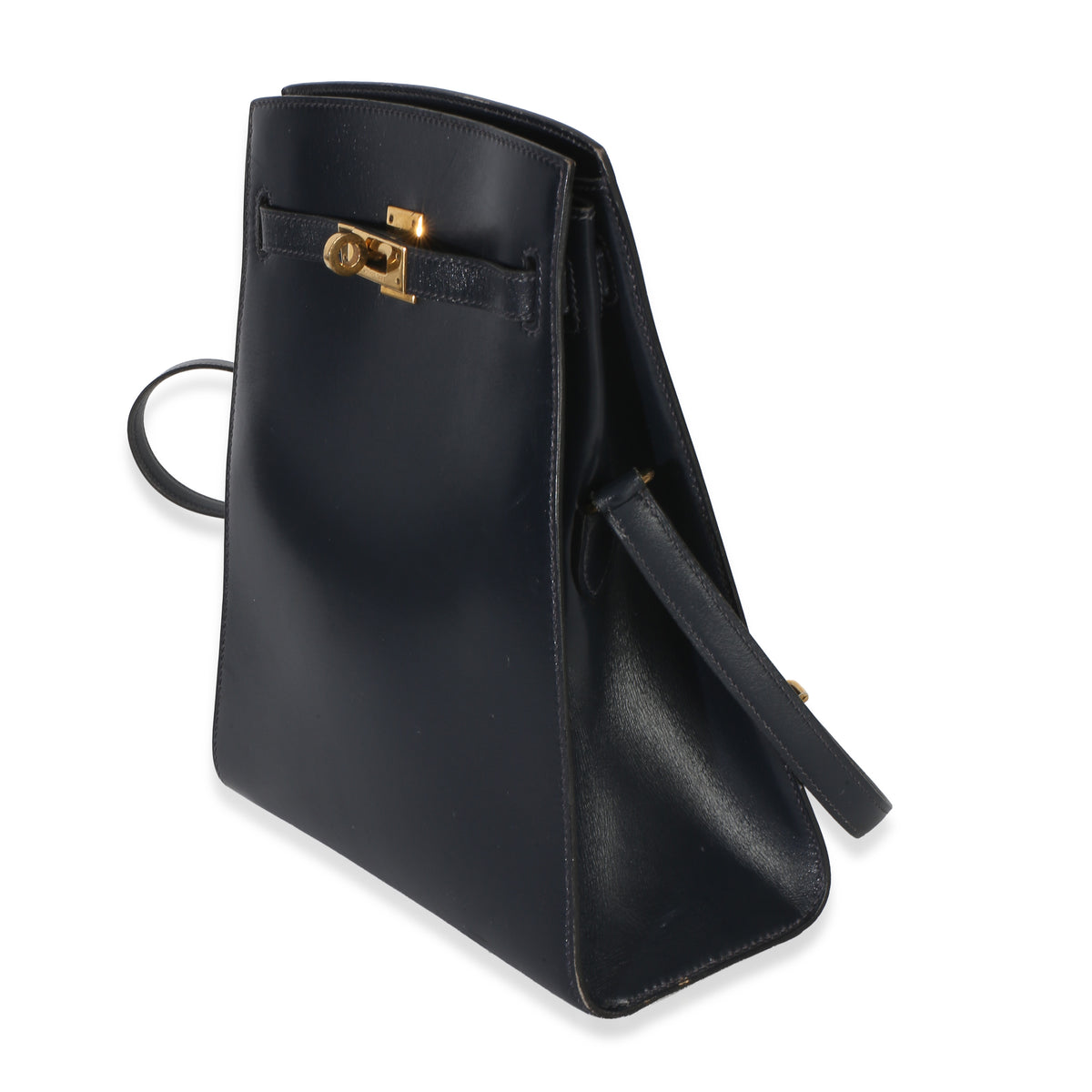 Hermès Bleu Marine Box Kelly Sport 20 PM Handbag sv