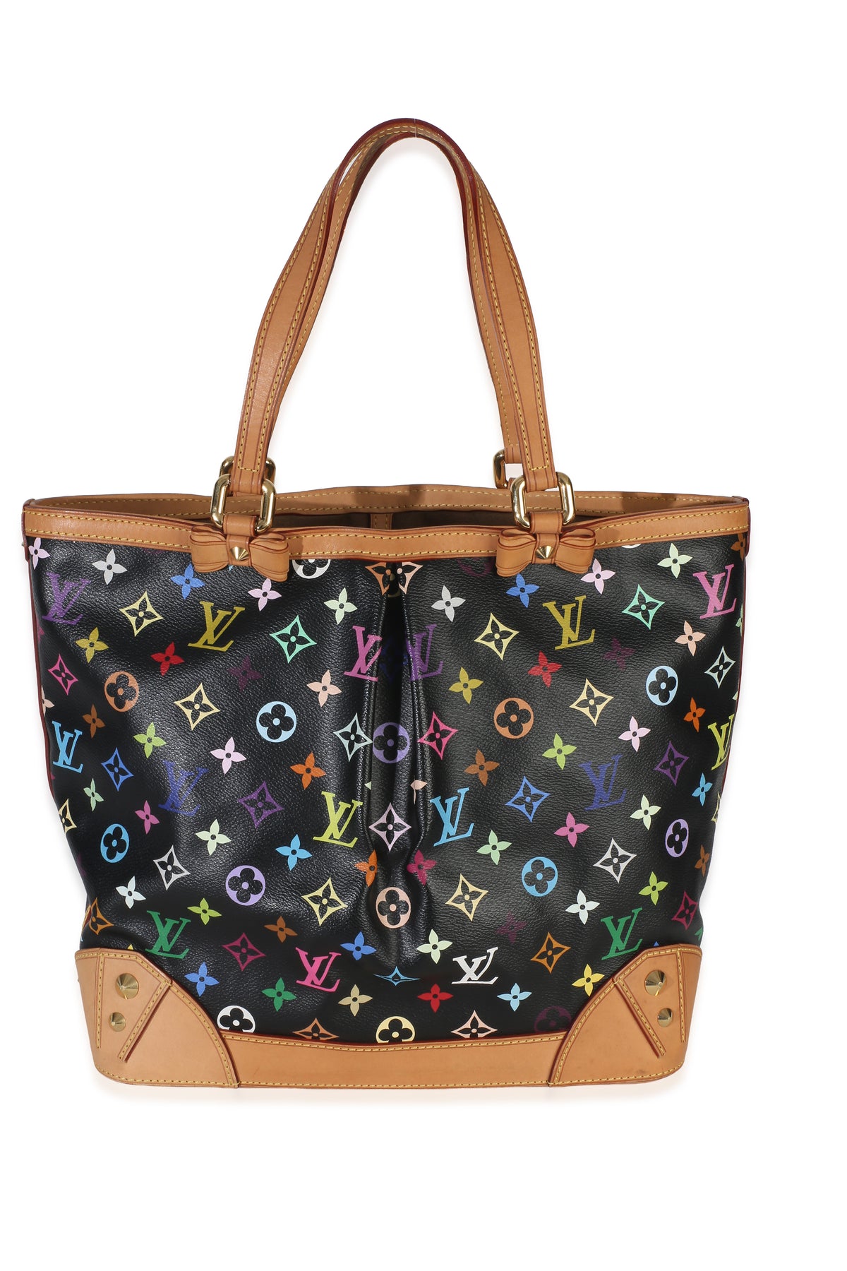 Louis Vuitton Black Monogram Multicolor Canvas Sharleen MM Handbag fv