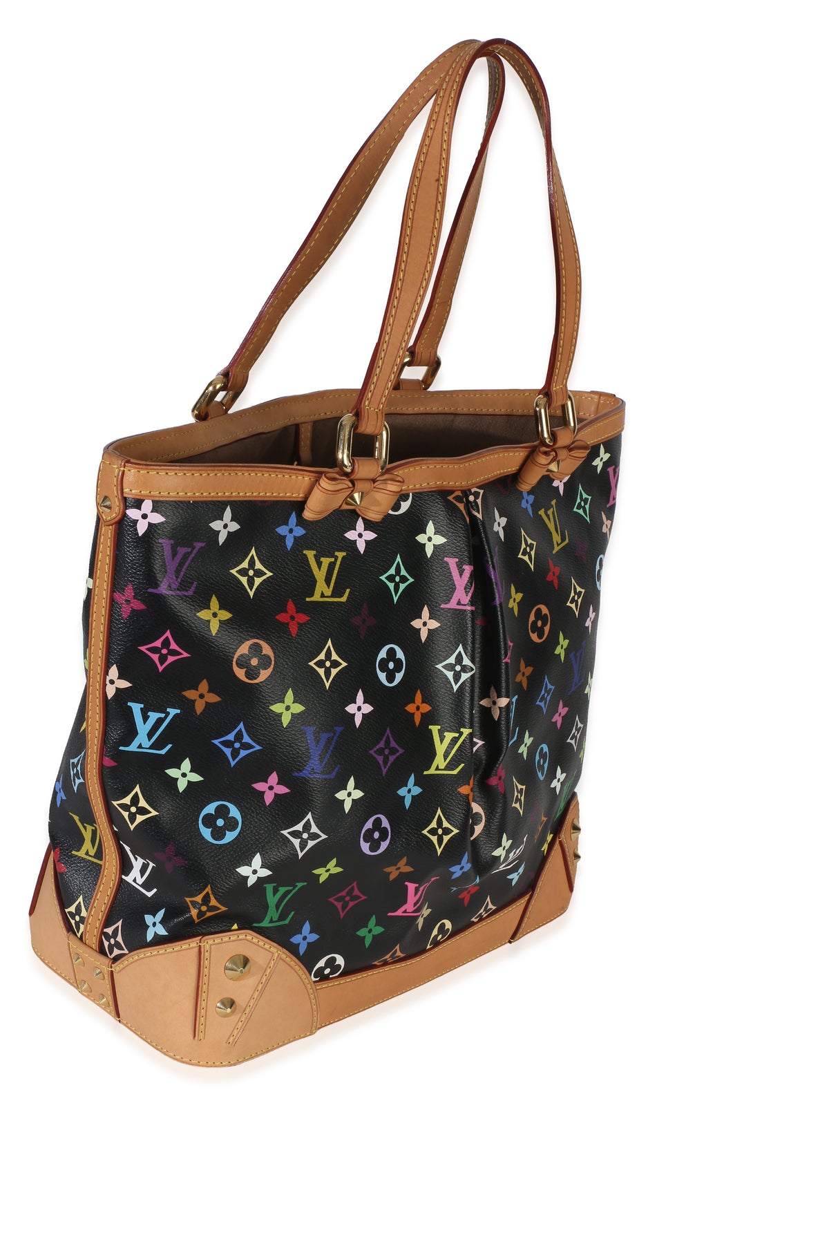 Louis Vuitton Black Monogram Multicolor Canvas Sharleen MM Handbag pv