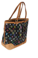 Louis Vuitton Black Monogram Multicolor Canvas Sharleen MM Handbag pv