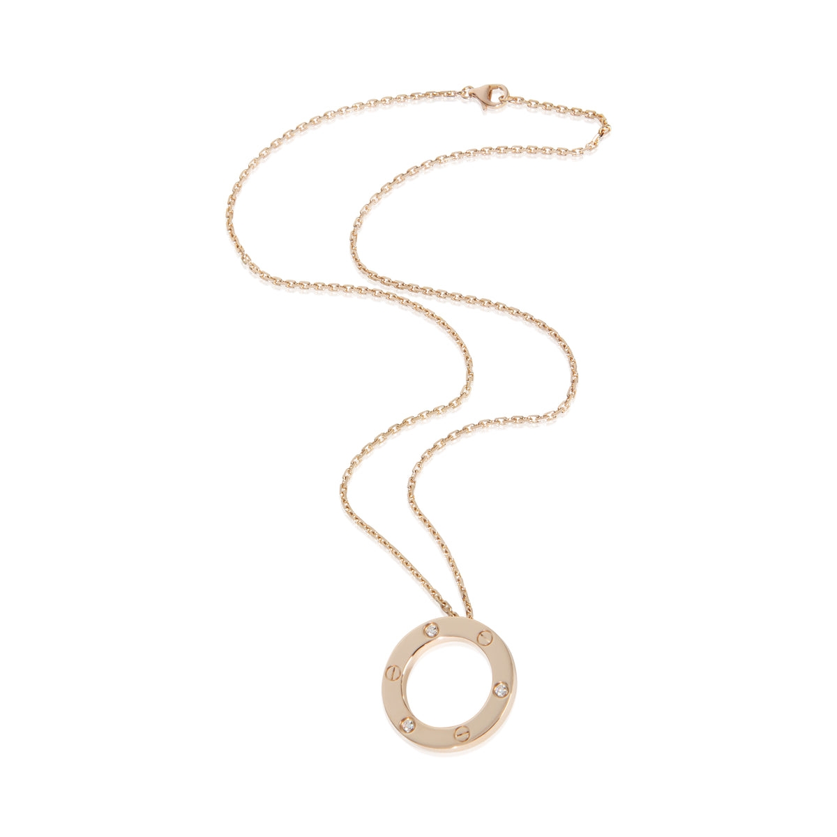 Cartier Rose Gold Diamond Love Pendant pv