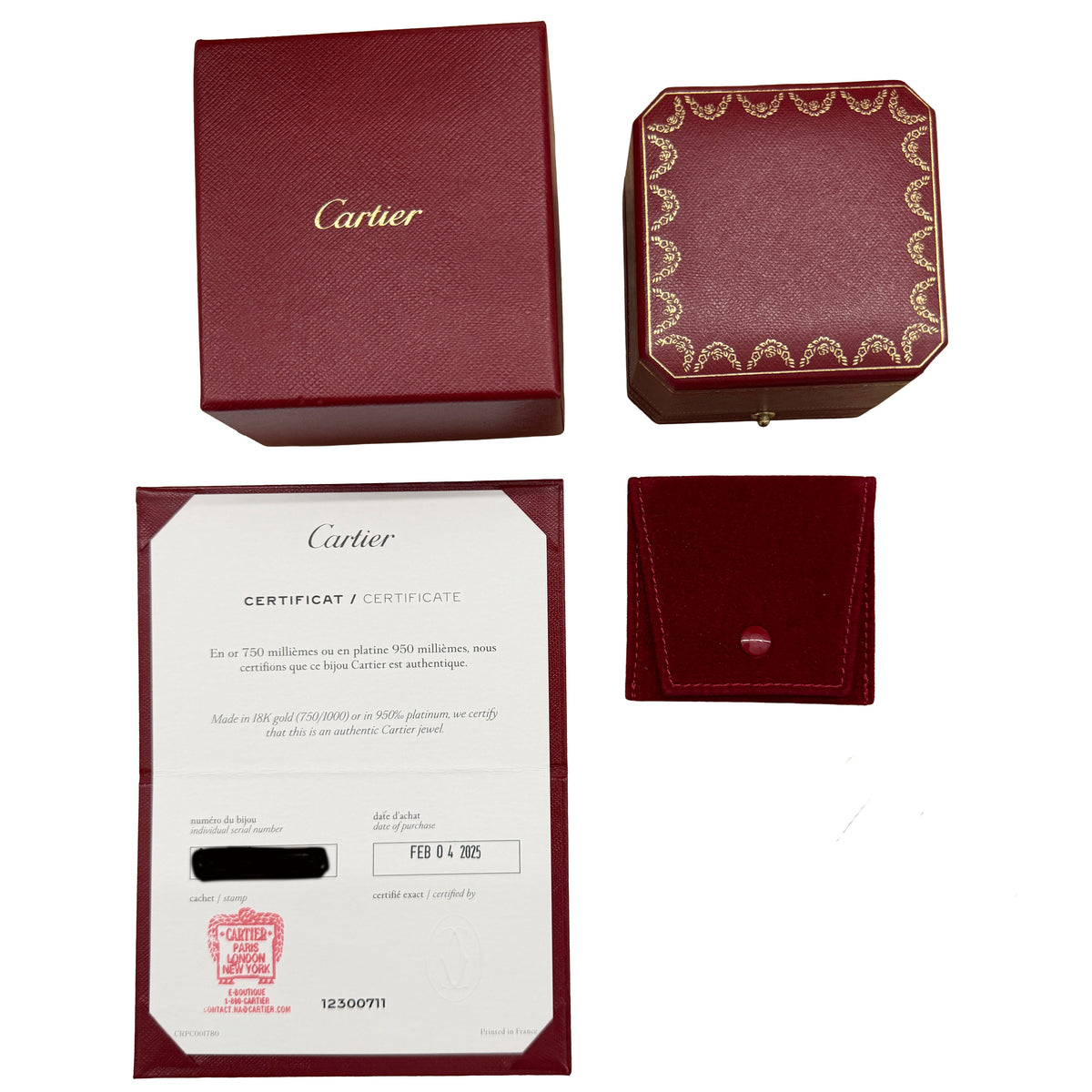 Cartier White Gold  Small Model Clash de  Ring box
