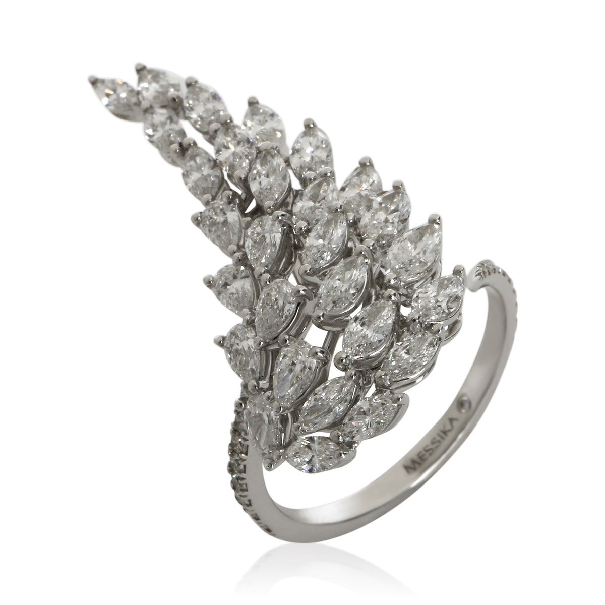 Messika White Gold Diamond Angel Wing Ring ad1