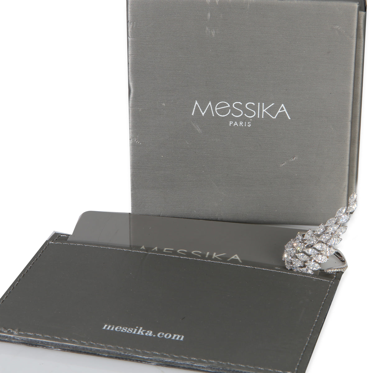 Messika White Gold Diamond Angel Wing Ring box