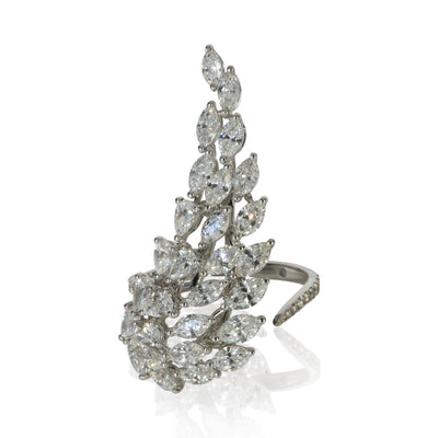 Messika White Gold Diamond Angel Wing Ring fv