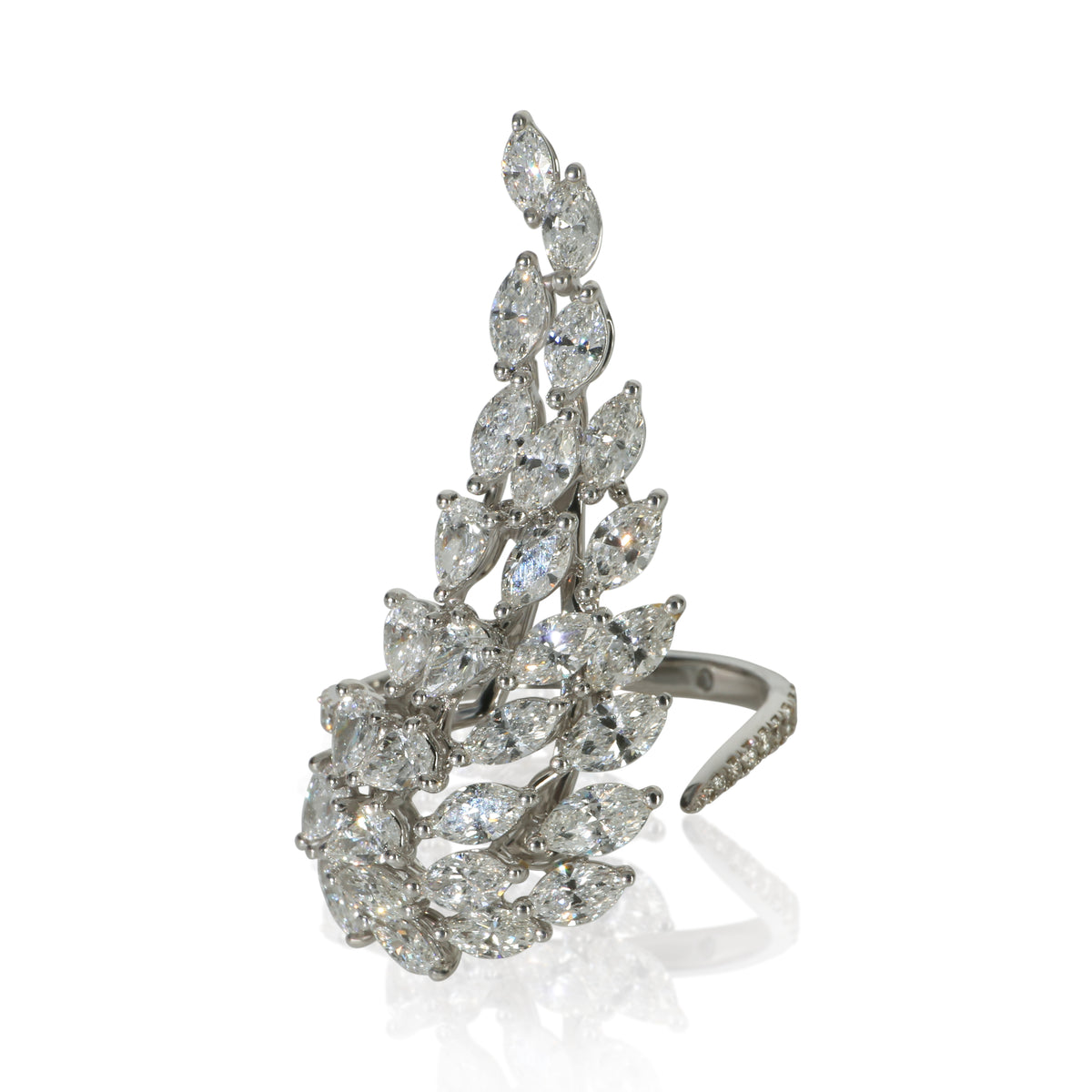 Messika White Gold Diamond Angel Wing Ring fv