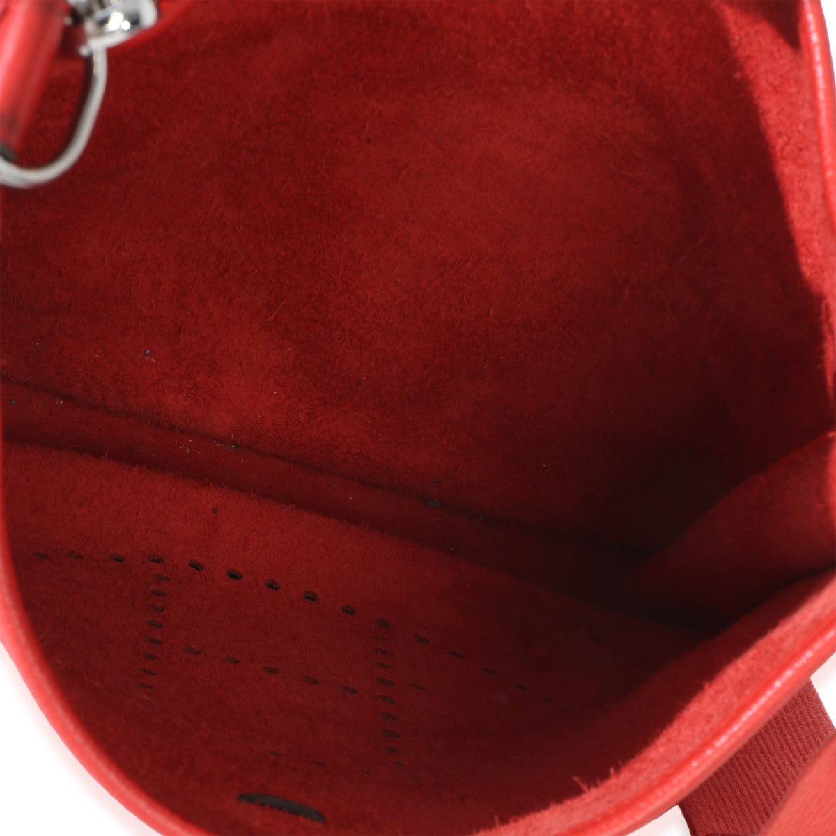 Hermès Rouge Tomate Clemence Evelyne III PM 29 PHW Handbag ad1