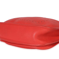 Hermès Rouge Tomate Clemence Evelyne III PM 29 PHW Handbag box