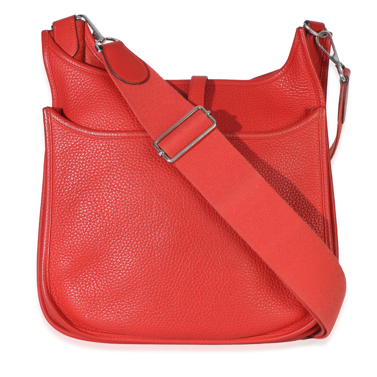 Hermès Rouge Tomate Clemence Evelyne III PM 29 PHW Handbag bv