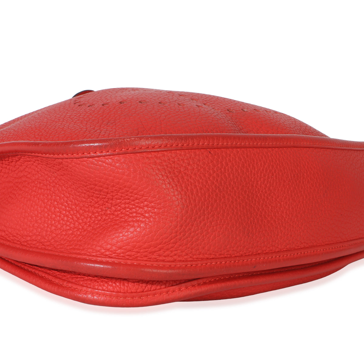 Hermès Rouge Tomate Clemence Evelyne III PM 29 PHW Handbag clasp