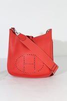 Hermès Rouge Tomate Clemence Evelyne III PM 29 PHW Handbag id