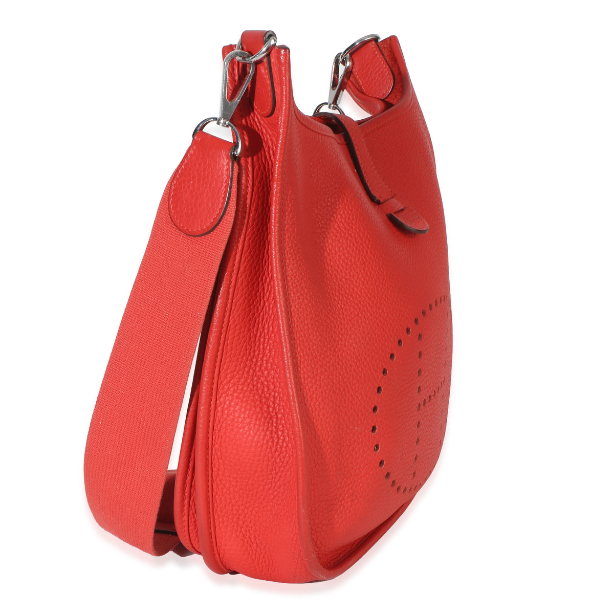 Hermès Rouge Tomate Clemence Evelyne III PM 29 PHW Handbag pv