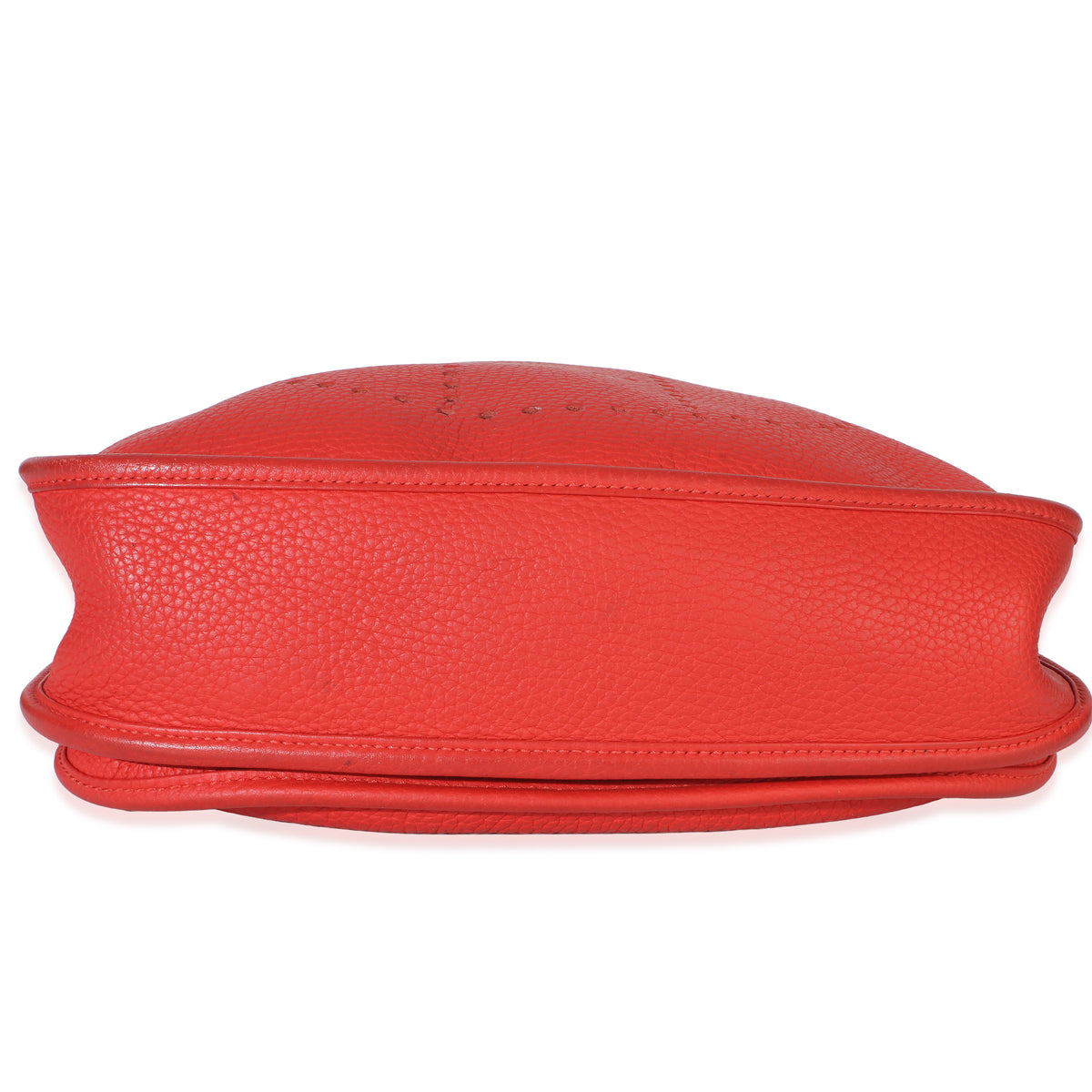 Hermès Rouge Tomate Clemence Evelyne III PM 29 PHW Handbag stamp