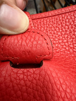 Hermès Rouge Tomate Clemence Evelyne III PM 29 PHW Handbag
