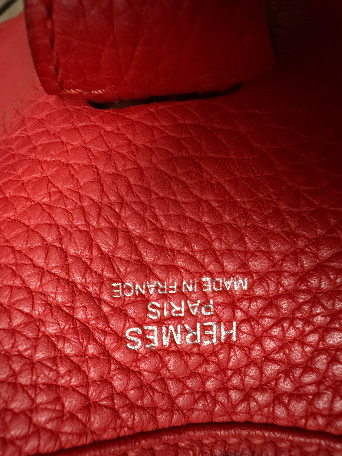 Hermès Rouge Tomate Clemence Evelyne III PM 29 PHW Handbag