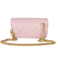Chanel Light Pink Quilted Caviar Sweetheart Phone Holder With Chain Handbag Handbag bv