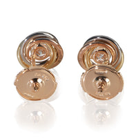Cartier 3 Tone Gold Diamond Trinity Stud Earrings bv