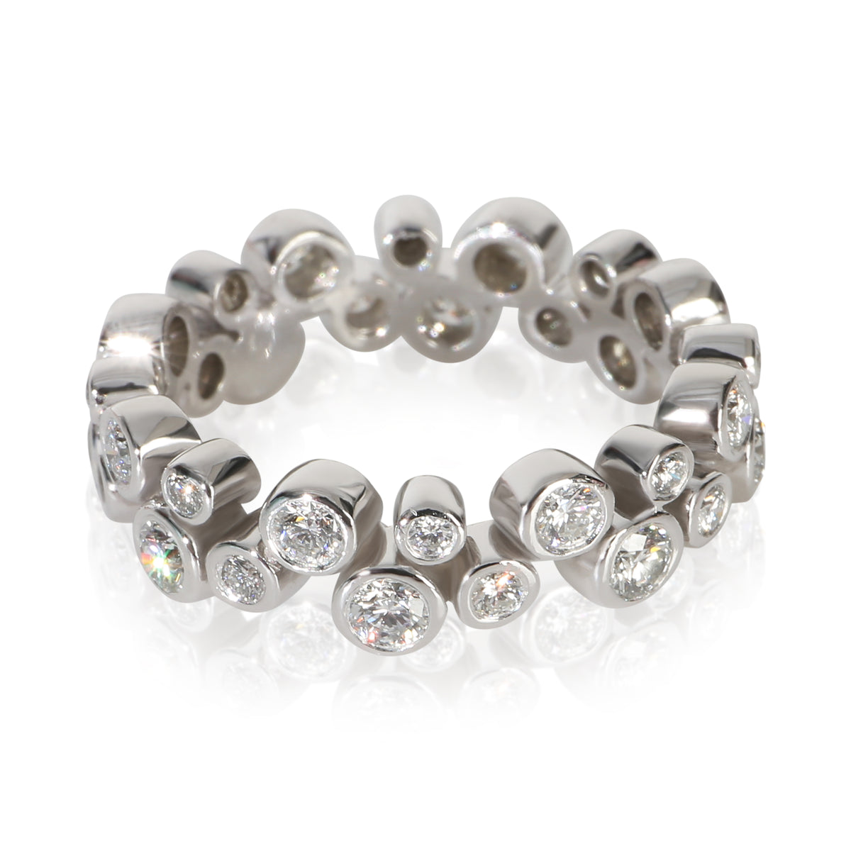 Tiffany & Co. Platinum Diamond Bubbles Band pv