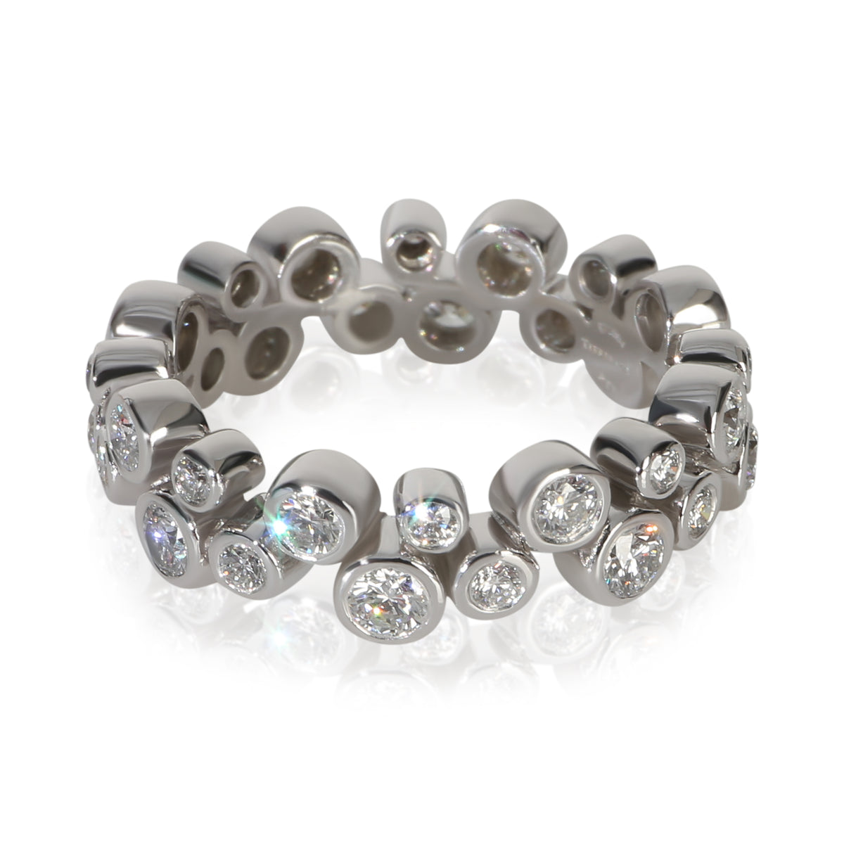 Tiffany & Co. Platinum Diamond Bubbles Band sv