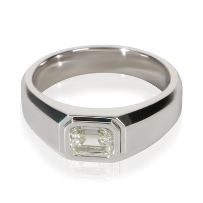 Tiffany & Co. 1.04 ct Emerald Diamond Charles Tiffany Men's Engagement Ring fv