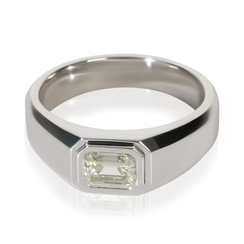 Tiffany & Co. 1.04 ct Emerald Diamond Charles Tiffany Men's Engagement Ring fv