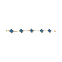 Van Cleef & Arpels Yellow Gold Agate Vintage Alhambra Bracelet bv
