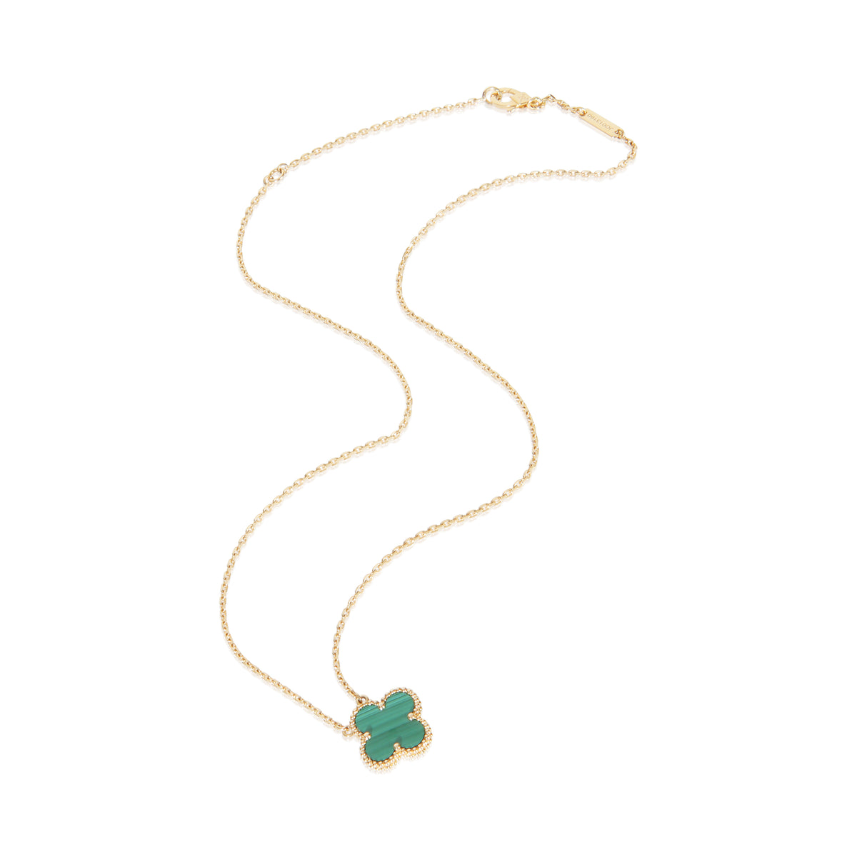 Van Cleef & Arpels Yellow Gold Malachite Vintage Alhambra Pendant bv