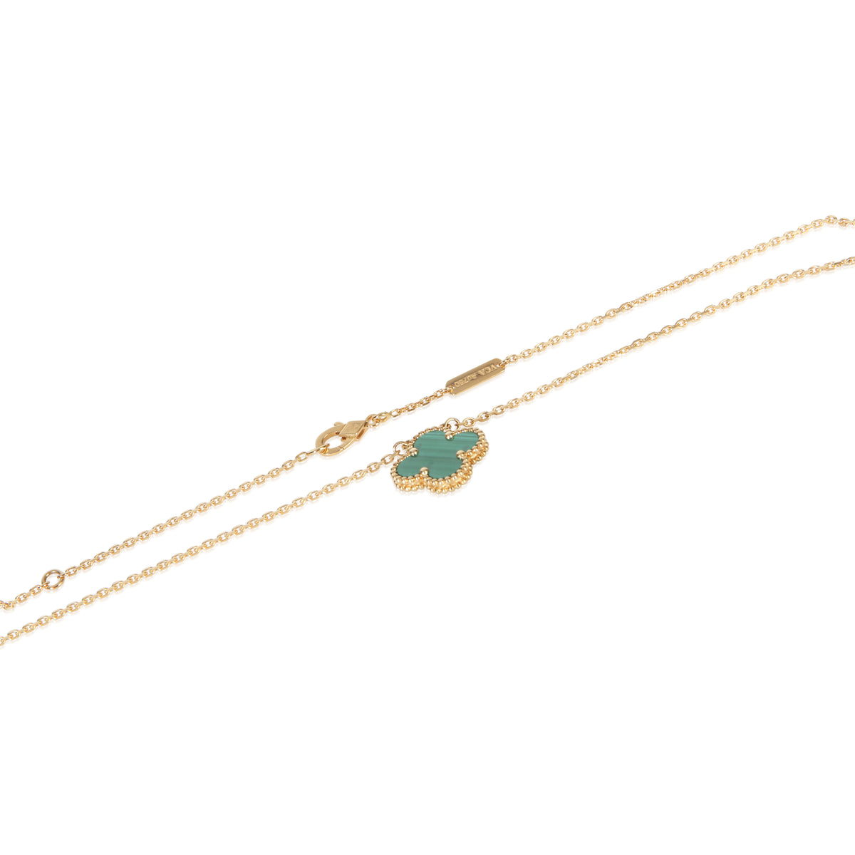 Van Cleef & Arpels Yellow Gold Malachite Vintage Alhambra Pendant sv