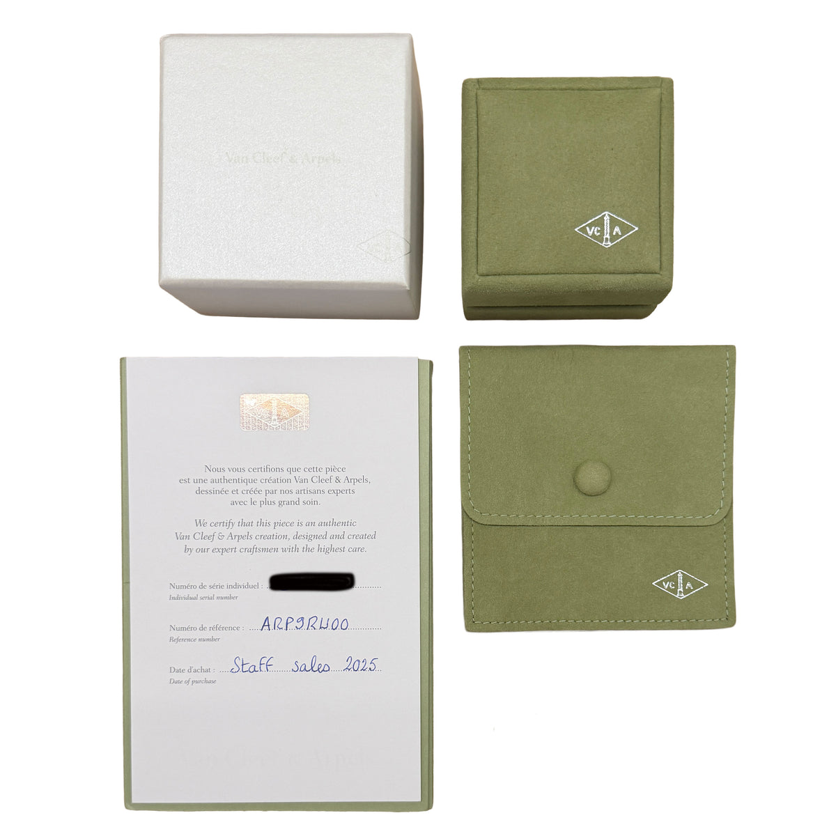 Van Cleef & Arpels White Gold Diamond 2022 Limited Edition Pendant box