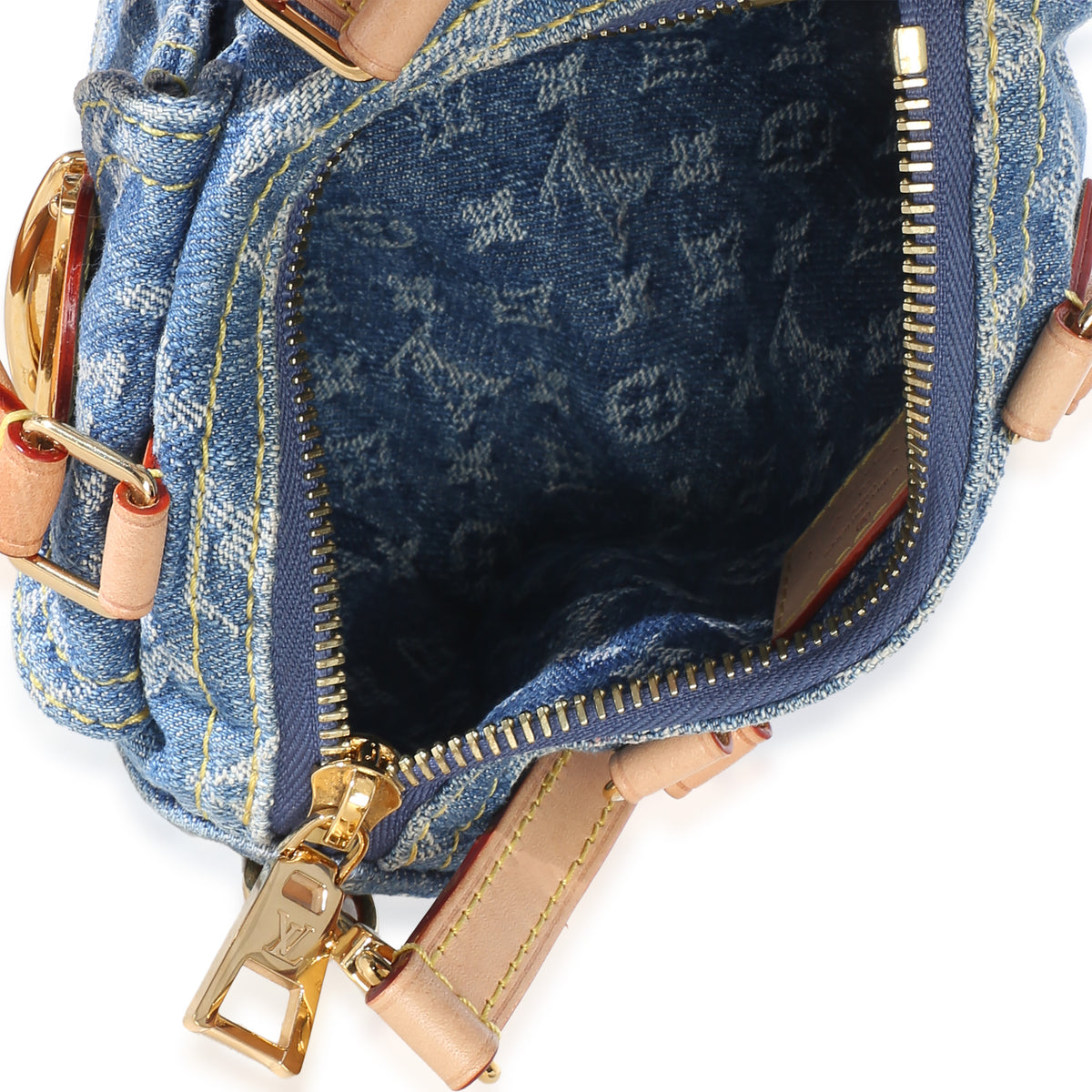 Louis Vuitton Blue Monogram Denim Nano Speedy Handbag ad1