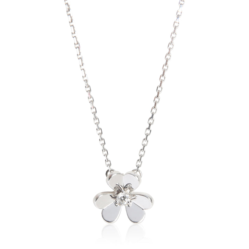 Van Cleef & Arpels White Gold Diamond Mini Frivole Pendant fv