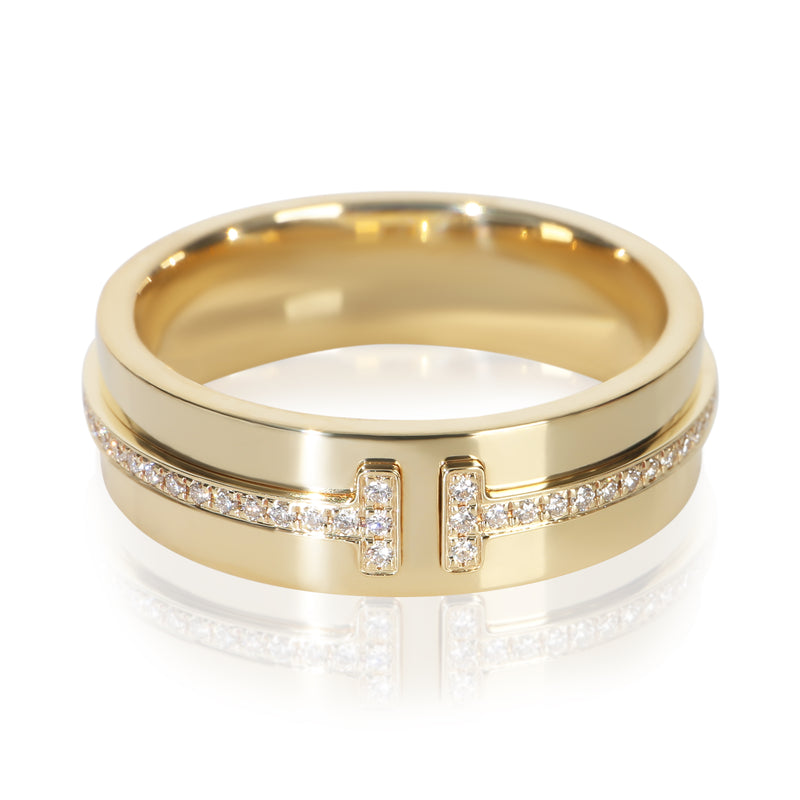 Tiffany & Co. Yellow Gold Diamond Tiffany T Wide Ring fv
