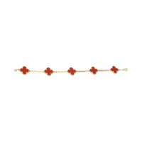 Van Cleef & Arpels Yellow Gold Carnelian Vintage Alhambra Bracelet av