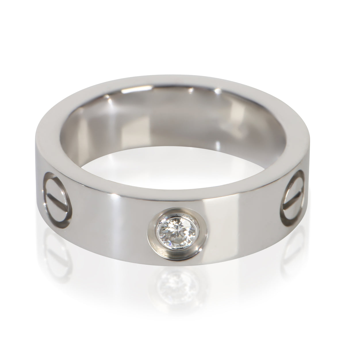 Cartier Platinum Diamond Love Ring fv