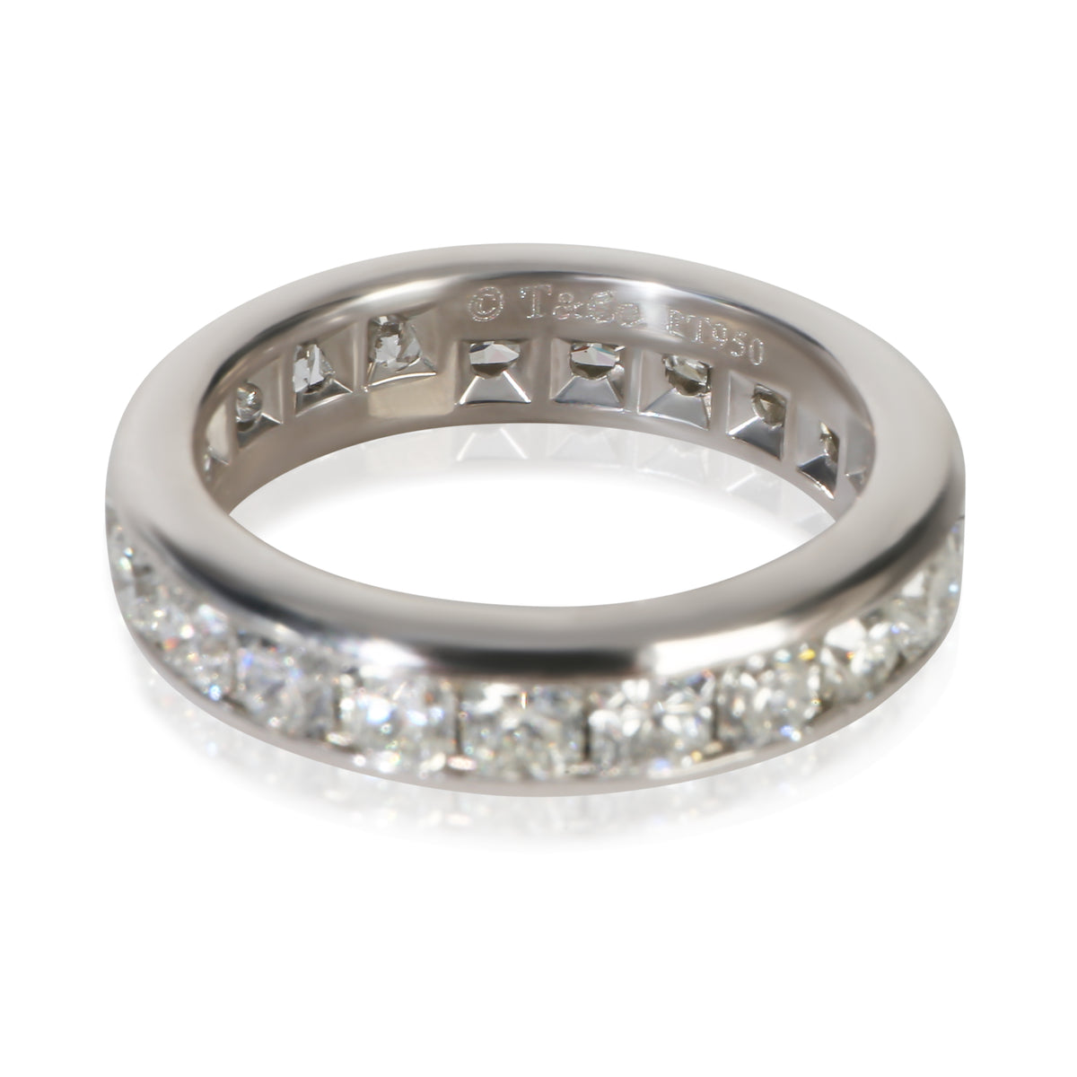 Tiffany & Co. Platinum Diamond Lucida Eternity Band 7