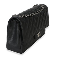Chanel Black Quilted Caviar Jumbo Double Flap Handbag Handbag 3