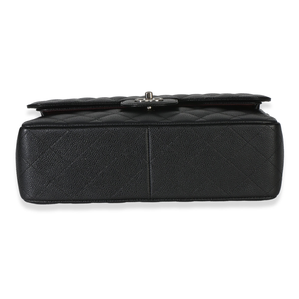 Chanel Black Quilted Caviar Jumbo Double Flap Handbag Handbag 5