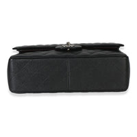 Chanel Black Quilted Caviar Jumbo Double Flap Handbag Handbag 5