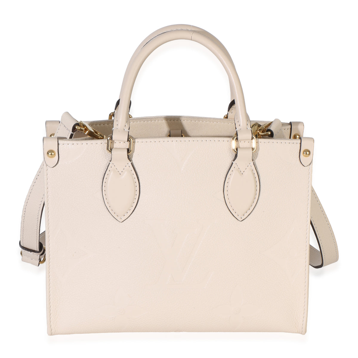 Louis Vuitton Cream Monogram Empreinte Giant Onthego BB Handbag fv