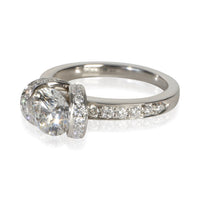 Tiffany & Co. 0.9 ct Round Brilliant Diamond Ribbon Engagement Ring 2