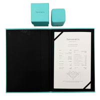 Tiffany & Co. 0.9 ct Round Brilliant Diamond Ribbon Engagement Ring box