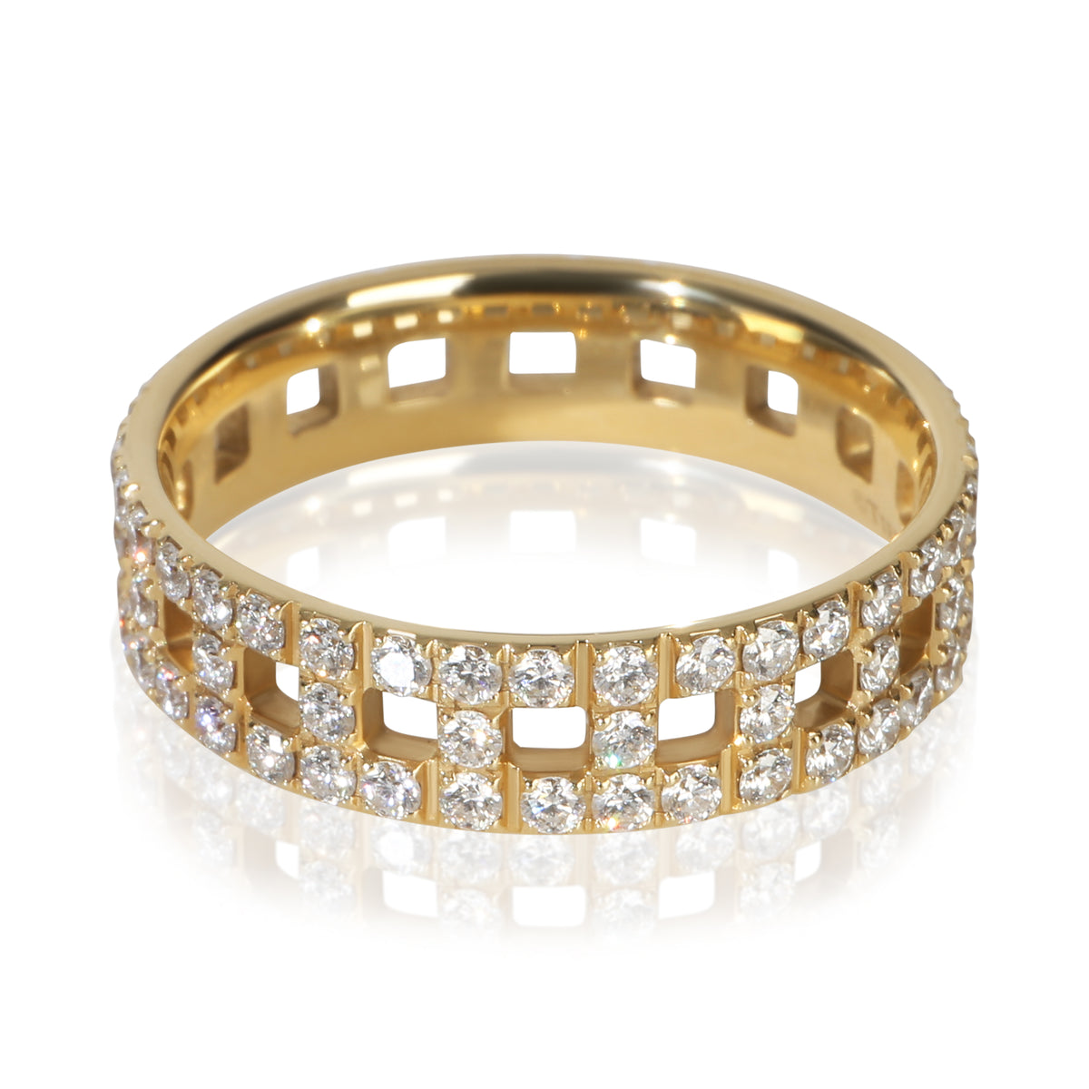 Tiffany & Co. Yellow Gold Diamond Tiffany T Wide Ring 2
